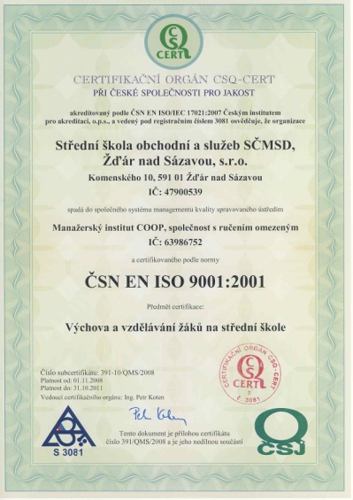 Certifikát